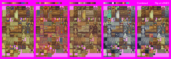 Super Nazo Puyo Tsuu: Rulue no Tetsuwan Hanjyouki (JPN) - Teika Teika Village Interior Tileset