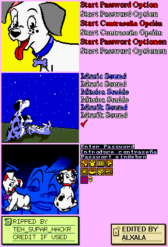 102 Dalmatians: Puppies to the Rescue - Menu Elements