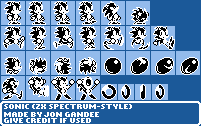 Sonic the Hedgehog Customs - Sonic (ZX Spectrum-Style)
