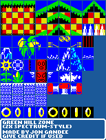 Sonic the Hedgehog Customs - Green Hill Zone (ZX Spectrum-Style)