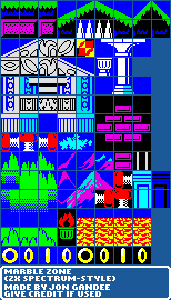 Sonic the Hedgehog Customs - Marble Zone (ZX Spectrum-Style)