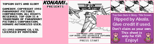 Top Gun: Guts & Glory - Title Screen