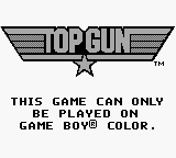 Top Gun: Fire Storm - Game Boy Error Message