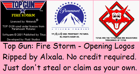 Top Gun: Fire Storm - Opening Logos