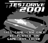 Test Drive 2001 - Game Boy Error Message