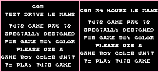 Test Drive Le Mans / Le Mans 24 Hours - Game Boy Error Message