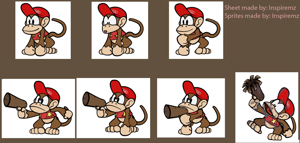 Diddy Kong (Paper Mario: Color Splash-Style)