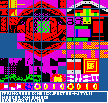 Sonic the Hedgehog Customs - Spring Yard Zone (ZX Spectrum-Style)