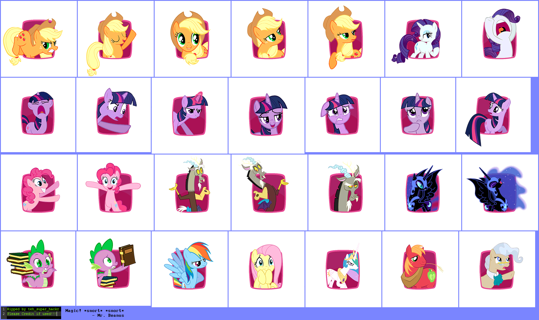 My Little Pony Puzzle Party - Dialogue Portraits