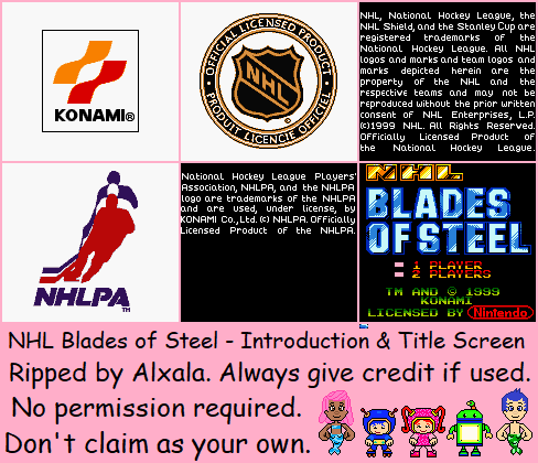 NHL Blades of Steel - Introduction & Title Screen