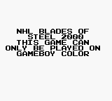 NHL Blades of Steel 2000 - Game Boy Error Message