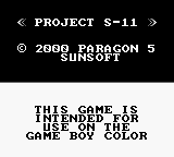 Project S-11 - Game Boy Error Message