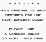 Puzzled - Game Boy Error Message