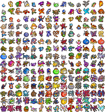 Dragon Quest Monsters: Joker - Monster Menu Sprites