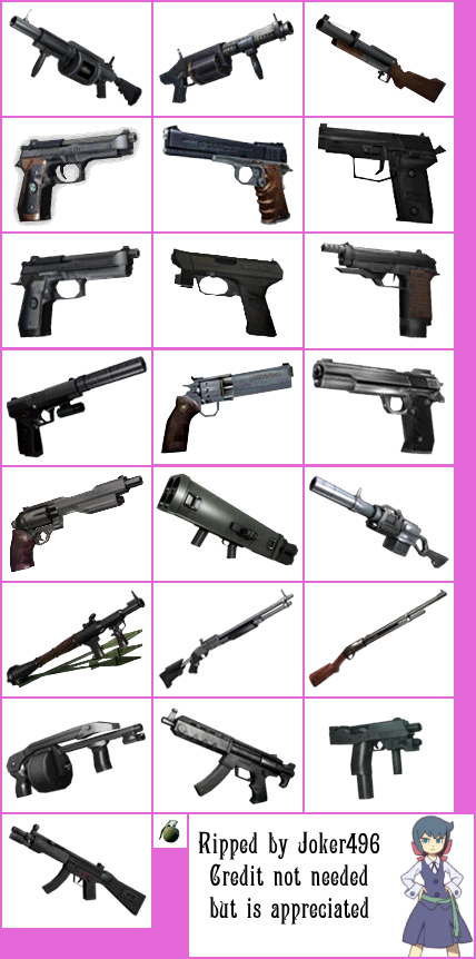 Resident Evil: The Umbrella Chronicles - Weapon Icons