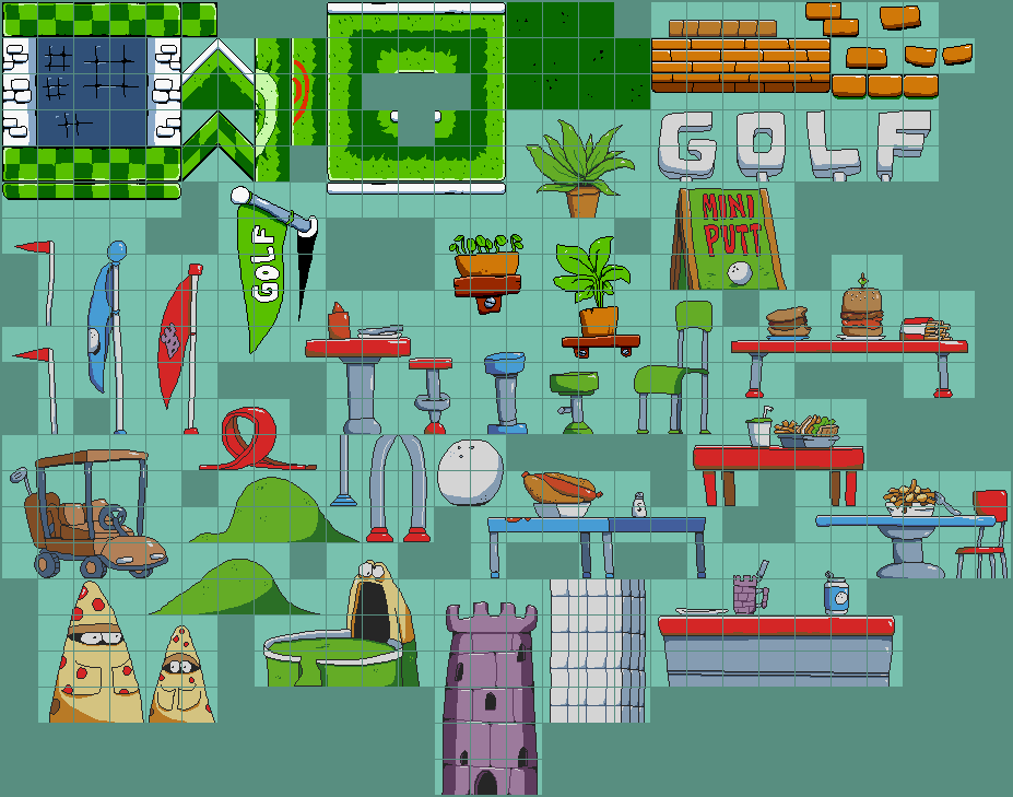 Pizza Tower - GOLF Tileset