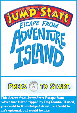 JumpStart Escape from Adventure Island - Title Screen