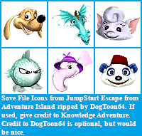 JumpStart Escape from Adventure Island - Save File Icons