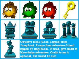 JumpStart Escape from Adventure Island - Objective Icons (Goon Lagoon)