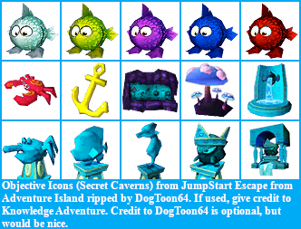 JumpStart Escape from Adventure Island - Objective Icons (Secret Caverns)