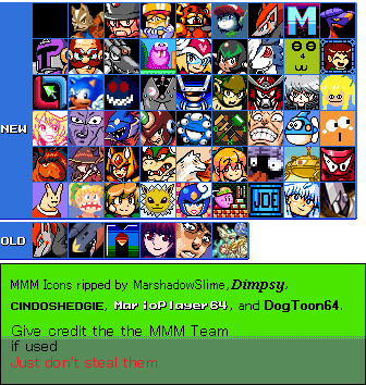 Mega Man Maker - Dev / Beta Tester Icons
