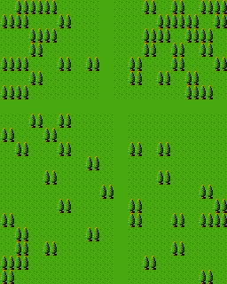 Fire Emblem: Gaiden (JPN) - Map 10 (Forest Crossroads)