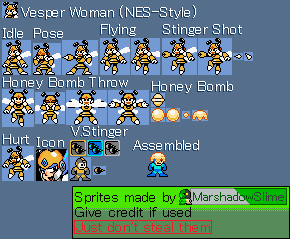 Mega Man Customs - Vesper Woman (NES-Style)