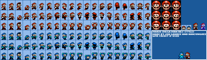 Mario Customs - Mario (Mega Man NES-Style)