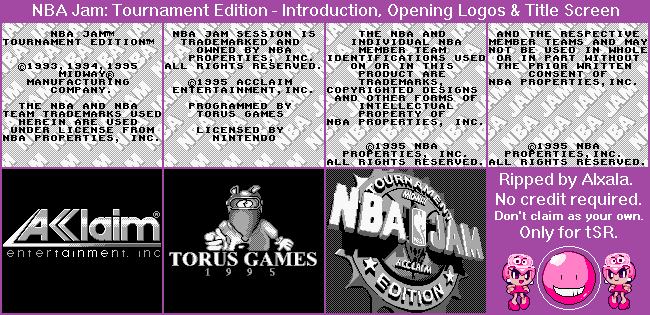 NBA Jam: Tournament Edition - Introduction, Opening Logos & Title Screen