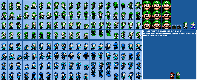 Luigi (Mega Man NES-Style)