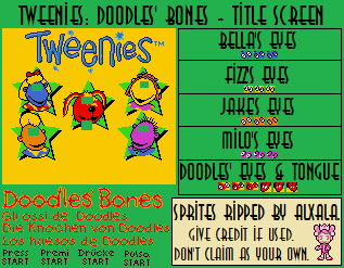 Tweenies: Doodles' Bones - Title Screen