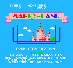 Mappy-Land - Title Screen