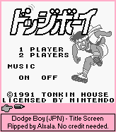 Dodge Boy (JPN) - Title Screen