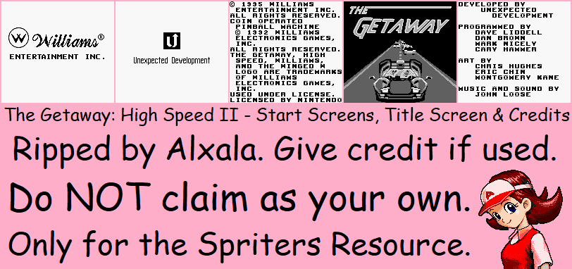 The Getaway: High Speed II - Start Screens, Title Screen & Credits
