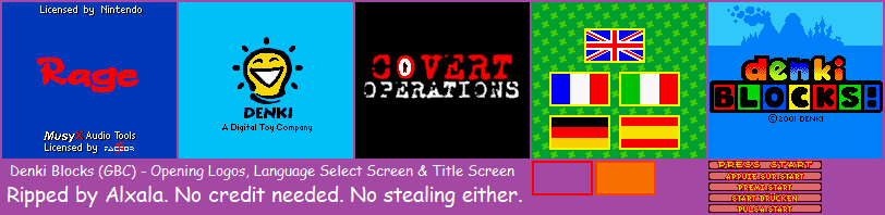 Opening Logos, Language Select Screen & Title Screen