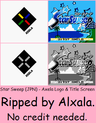 Star Sweep (JPN) - Axela Logo & Title Screen