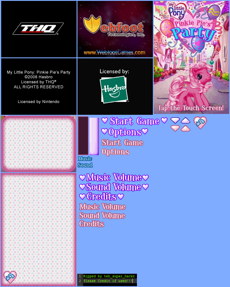 My Little Pony: Pinkie Pie's Party - Title Screen
