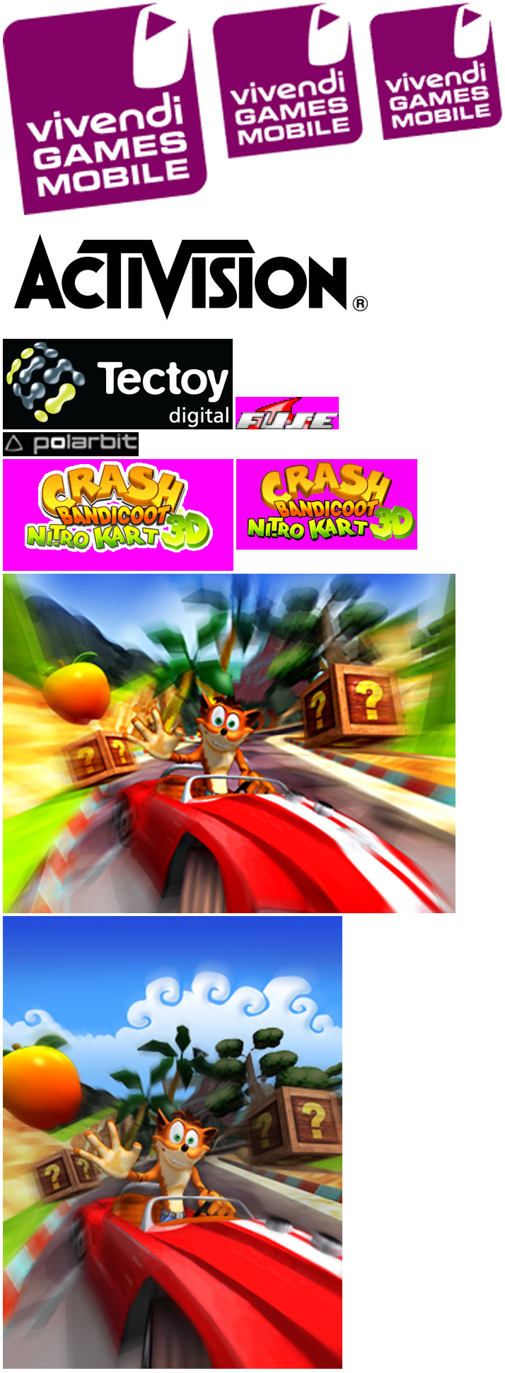 Crash Bandicoot Nitro Kart 3D - Introduction, Company Logos & Title Screen