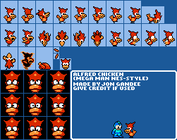 Alfred Chicken (Mega Man NES-Style)