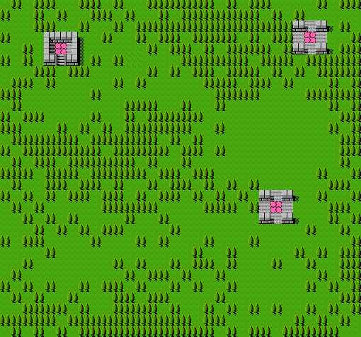 Fire Emblem: Gaiden (JPN) - Map 17 (Rigel Forest)