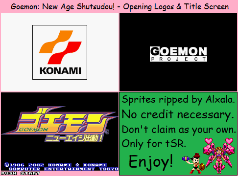 Goemon: New Age Shutsudou! - Opening Logos & Title Screen