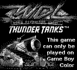 World Destruction League: Thunder Tanks - Game Boy Error Message