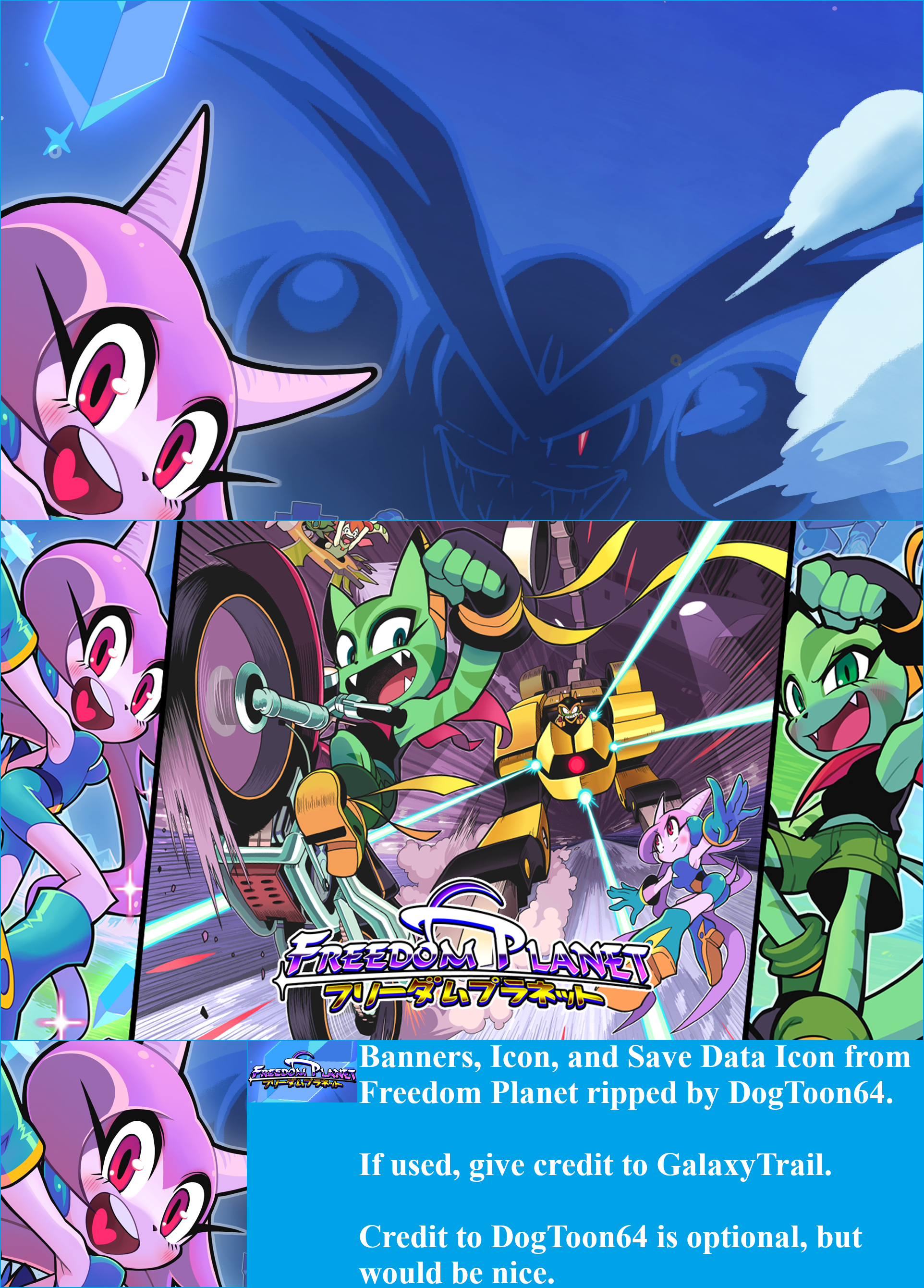 Freedom Planet - Banners, Icon, & Save Data Icon