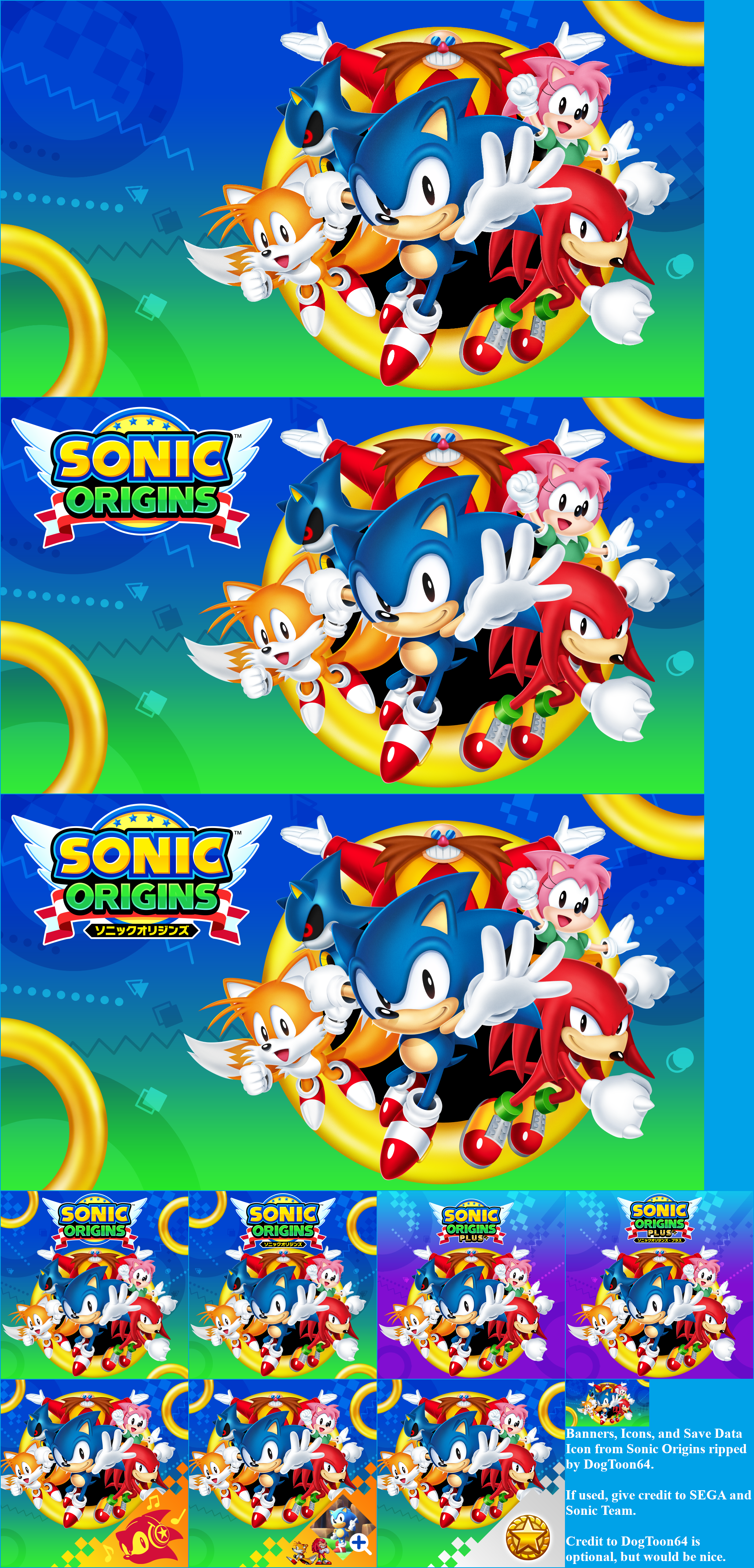 Sonic Origins - Banners, Icons, and Save Data Icon