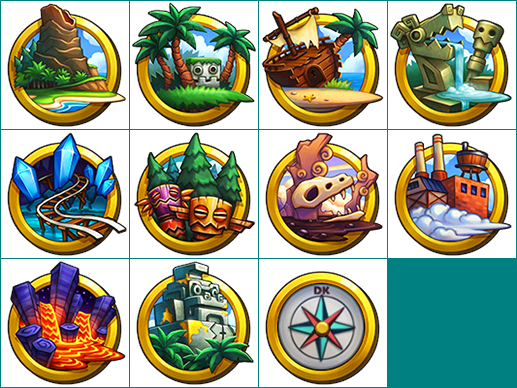 Donkey Kong Country Returns - World Icons