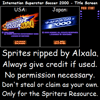 International Superstar Soccer 2000 - Title Screen