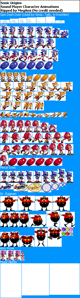 Sonic Origins - Sound Player Character Animations