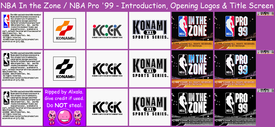 NBA In the Zone / NBA Pro 99 - Introduction, Opening Logos & Title Screen