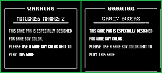 Game Boy Error Messages