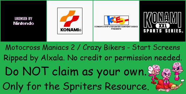 Motocross Maniacs 2 / Crazy Bikers - Start Screens